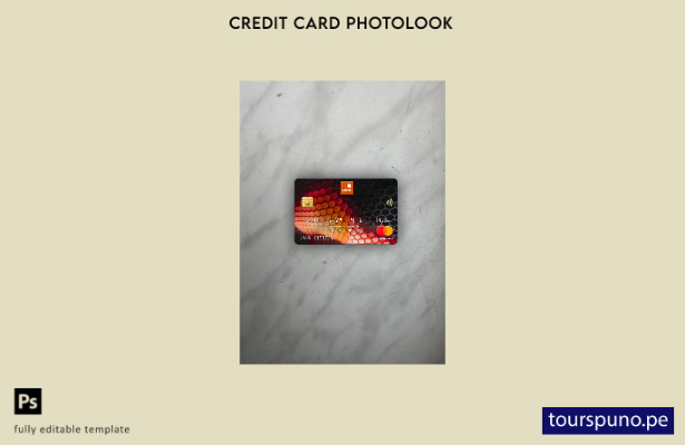 listo para imprimir Nigeria GTBank mastercard photolook plantilla frontal
